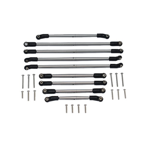 STAINLESS STEEL ADJUSTABLE TIE RODS FOR AXIAL SCX10 III JEEP JT GLADIATOR