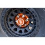 ALUMINUM SILVER INLAY DESIGN WHEEL LOCK FOR AXIAL 1/6 SCX6