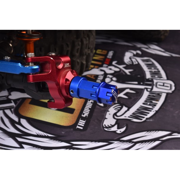 ALUMINUM 7075-T6 HEX ADAPTERS (+20MM) AND WHEEL LOCK FOR AXIAL 1/6 SCX6