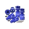 ALUMINUM 7075-T6 HEX ADAPTERS (+20MM) AND WHEEL LOCK FOR AXIAL 1/6 SCX6