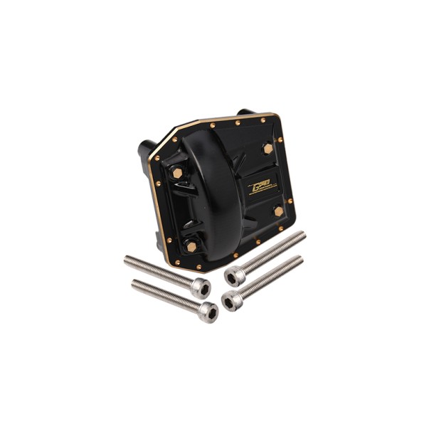 BRASS FRONT/REAR GEARBOX COVER (GOLD INLAY VERSION) FOR AXIAL 1/6 SCX6