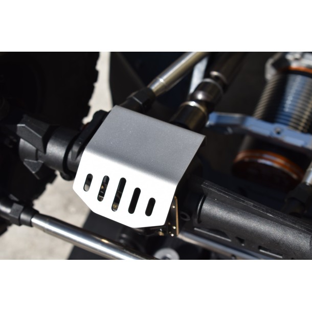 STAINLESS STEEL FRONT & REAR GEARBOX SKID PLATE FOR AXIAL 1/6 SCX6