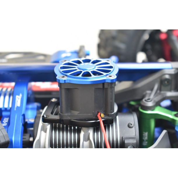 ALUMINUM 6061-T6 MOTOR HEATSINK WITH COOLING FAN FOR TRAXXAS 1/8 SLEDGE