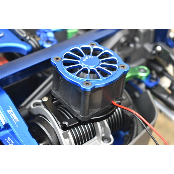 ALUMINUM 6061-T6 MOTOR HEATSINK WITH COOLING FAN FOR TRAXXAS 1/8 SLEDGE