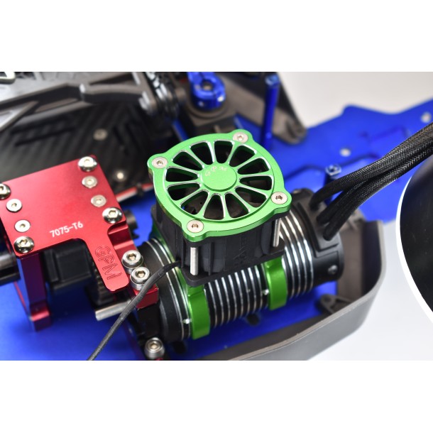 ALUMINUM 6061-T6 MOTOR HEATSINK WITH COOLING FAN ONLY USE WITH SLE038A FOR TRAXXAS 1/8 SLEDGE
