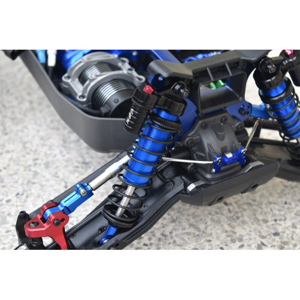 ALUMINUM 6061-T6 FRONT L-SHAPE PIGGY BACK ADJUSTABLE SPRING DAMPERS 128MM FOR TRAXXAS 1/8 SLEDGE