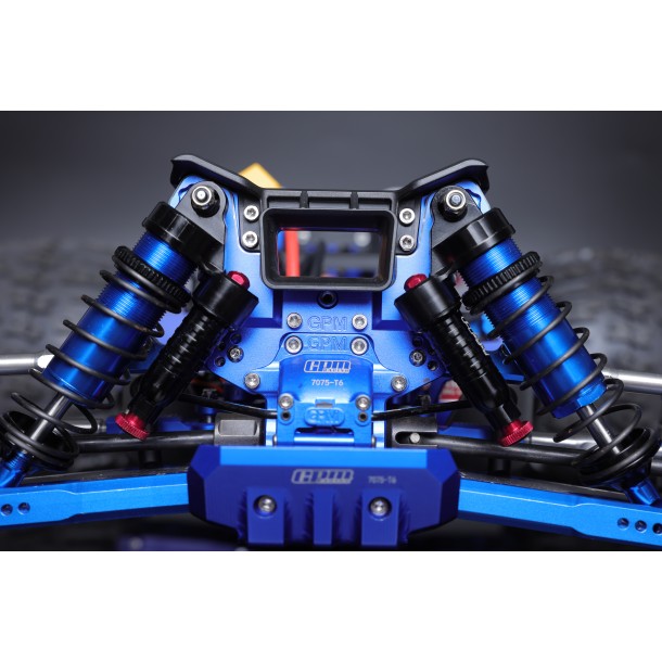 ALUMINUM 6061-T6 FRONT L-SHAPE PIGGY BACK (BUILT-IN PISTON SPRING) ADJUSTABLE SPRING DAMPERS 128MM FOR TRAXXAS 1/8 SLEDGE