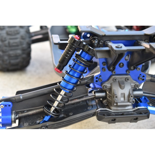 ALUMINUM 6061-T6 REAR L-SHAPE PIGGY BACK (BUILT-IN PISTON SPRING) ADJUSTABLE SPRING DAMPERS 143MM FOR TRAXXAS 1/8 SLEDGE