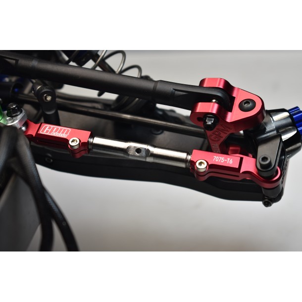 ALUMINUM 7075-T6+STAINLESS STEEL ADJUSTABLE FRONT STEERING TIE ROD FOR TRAXXAS 1/8 SLEDGE