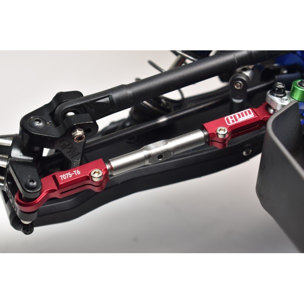 ALUMINUM 7075-T6+STAINLESS STEEL ADJUSTABLE FRONT STEERING TIE ROD FOR TRAXXAS 1/8 SLEDGE