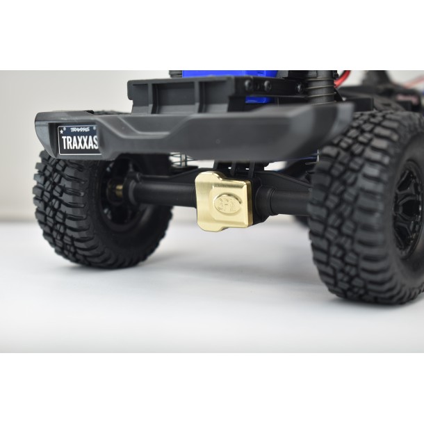 BRASS FRONT/REAR AXLE COVER FOR TRAXXAS 1/18 TRX4M FORD BRONCO / LAND ROVER DEFENDER / K10