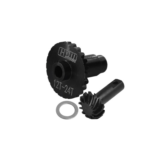 HARDEN STEEL #45 FRONT/REAR BEVEL GEAR SET 12T/24T FOR TRAXXAS 1/18 TRX4M FORD BRONCO / LAND ROVER DEFENDER / K10