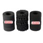 WIDEN 1.0 INCH HIGH ADHESIVE CRAWLER RUBBER TIRES 60MM x 25MM WITH FOAM INSERTS FOR TRAXXAS 1/18 TRX4M FORD BRONCO / LAND ROVER DEFENDER / AXIAL 1/24 SCX24