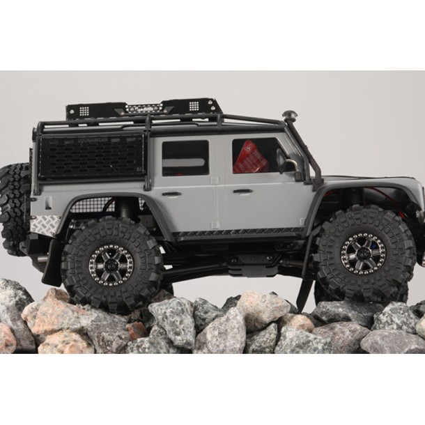 WIDEN 1.0 INCH HIGH ADHESIVE CRAWLER RUBBER TIRES 60MM x 25MM WITH FOAM INSERTS FOR TRAXXAS 1/18 TRX4M FORD BRONCO / LAND ROVER DEFENDER / AXIAL 1/24 SCX24