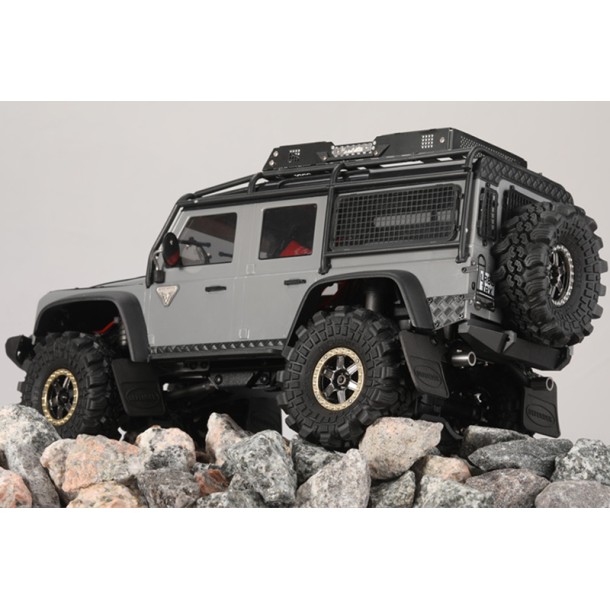 WIDEN 1.0 INCH HIGH ADHESIVE CRAWLER RUBBER TIRES 60MM x 25MM WITH FOAM INSERTS FOR TRAXXAS 1/18 TRX4M FORD BRONCO / LAND ROVER DEFENDER / AXIAL 1/24 SCX24