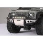 NYLON AND STAINLESS STEEL UNIVERSAL FRONT BUMPER WITH 6 LED LIGHT BULBS FOR TRAXXAS 1/18 TRX4M FORD BRONCO / LAND ROVER DEFENDER