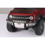 NYLON AND STAINLESS STEEL UNIVERSAL FRONT BUMPER WITH 6 LED LIGHT BULBS FOR TRAXXAS 1/18 TRX4M FORD BRONCO / LAND ROVER DEFENDER