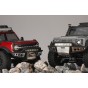 NYLON AND STAINLESS STEEL UNIVERSAL FRONT BUMPER WITH 6 LED LIGHT BULBS FOR TRAXXAS 1/18 TRX4M FORD BRONCO / LAND ROVER DEFENDER