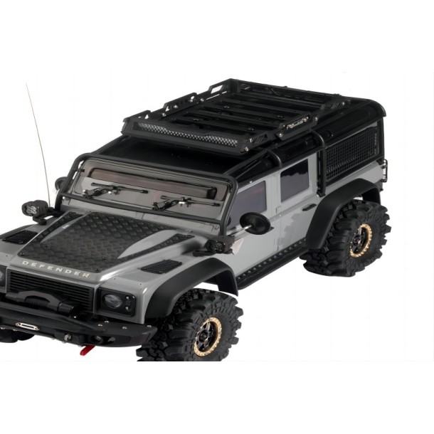 METAL ROOF LUGGAGE RACK WITH LIGHT FOR TRAXXAS 1/18 TRX4M FORD BRONCO / LAND ROVER DEFENDER