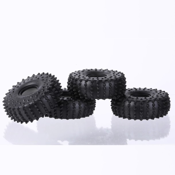 TRAXXAS TRX4M WIDEN 1.0 INCH NAILED RUBBER TIRES 72MM x 27MM WITH FOAM INSERT FOR TRAXXAS 1/18 TRX4M FORD BRONCO / LAND ROVER DEFENDER / AXIAL 1/24 SCX24