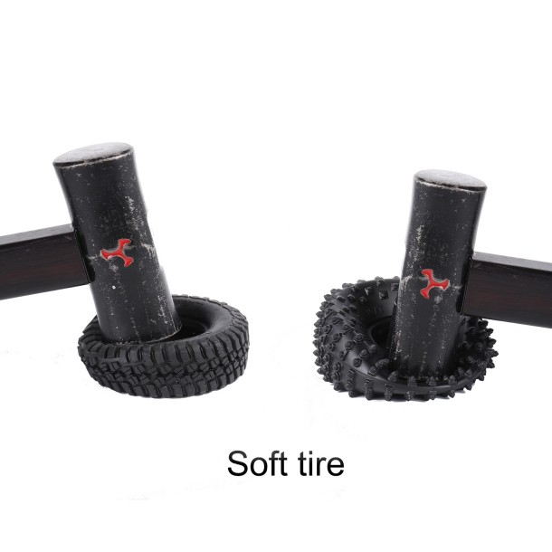 TRAXXAS TRX4M WIDEN 1.0 INCH NAILED RUBBER TIRES 72MM x 27MM WITH FOAM INSERT FOR TRAXXAS 1/18 TRX4M FORD BRONCO / LAND ROVER DEFENDER / AXIAL 1/24 SCX24