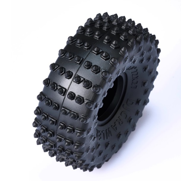 TRAXXAS TRX4M WIDEN 1.0 INCH NAILED RUBBER TIRES 72MM x 27MM WITH FOAM INSERT FOR TRAXXAS 1/18 TRX4M FORD BRONCO / LAND ROVER DEFENDER / AXIAL 1/24 SCX24