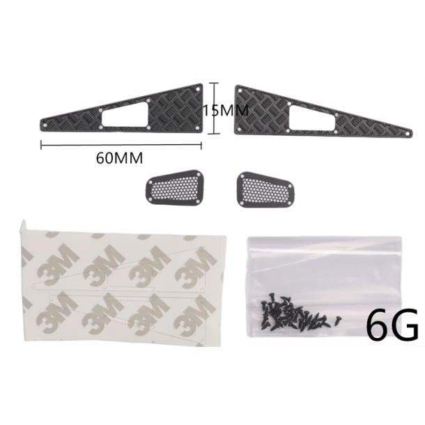 STAINLESS STEEL DECORATIVE PLATE OF ENGINE COVER FOR TRAXXAS 1/18 TRX4M LAND ROVER DEFENDER