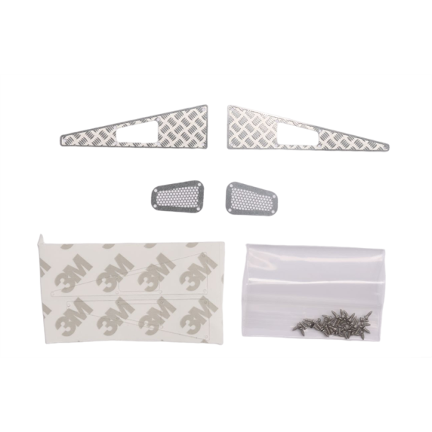 STAINLESS STEEL DECORATIVE PLATE OF ENGINE COVER FOR TRAXXAS 1/18 TRX4M LAND ROVER DEFENDER