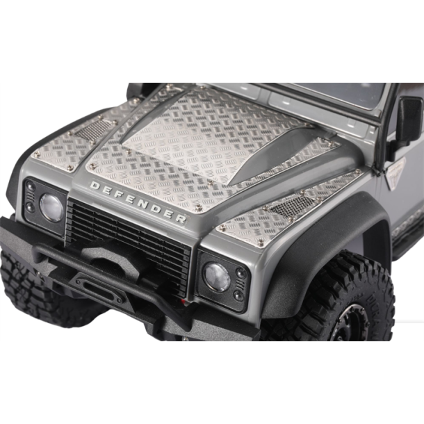 STAINLESS STEEL DECORATIVE PLATE OF ENGINE COVER FOR TRAXXAS 1/18 TRX4M LAND ROVER DEFENDER