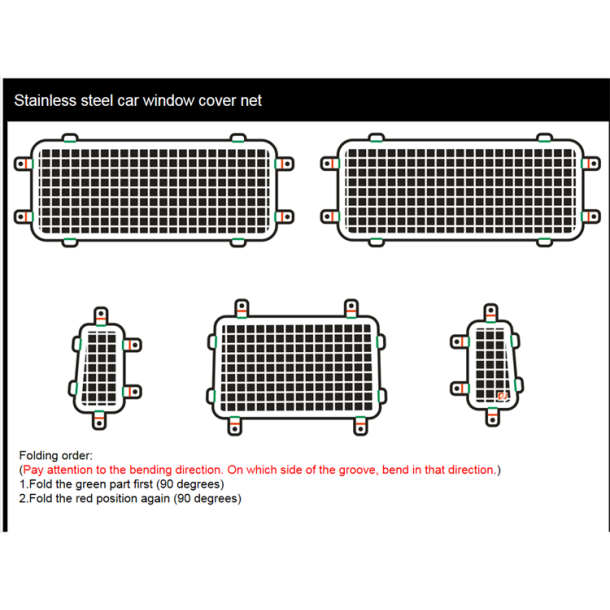 METAL STEREOSCOPIC SIDE+REAR WINDOW NET FOR TRAXXAS 1/18 TRX-4M LAND ROVER DEFENDER 