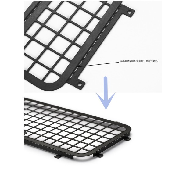 METAL STEREOSCOPIC SIDE+REAR WINDOW NET FOR TRAXXAS 1/18 TRX-4M LAND ROVER DEFENDER 