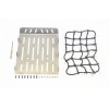SCALE ACCESSORIES: STAINLESS STEEL PICK UP TRUCK BED CAP FOR TRX-6 MERCEDES-BENZ G-63 (STYLE A+CARGO NET) 
