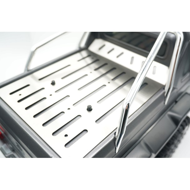 SCALE ACCESSORIES: STAINLESS STEEL PICK UP TRUCK BED CAP FOR TRAXXAS TRX-6 MERCEDES BENZ G-63 (STYLE B) 