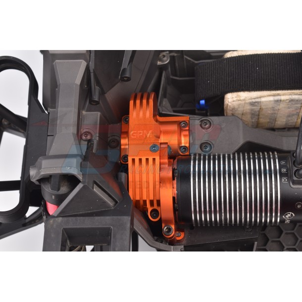 REDESIGNED 7075 ALLOY ADJUSTABLE MOTOR MOUNTS & MAIN GEAR COVER FOR TRAXXAS 1/8 6S MAXX SLASH / 1/10 MAXX 1.0 / 2.0