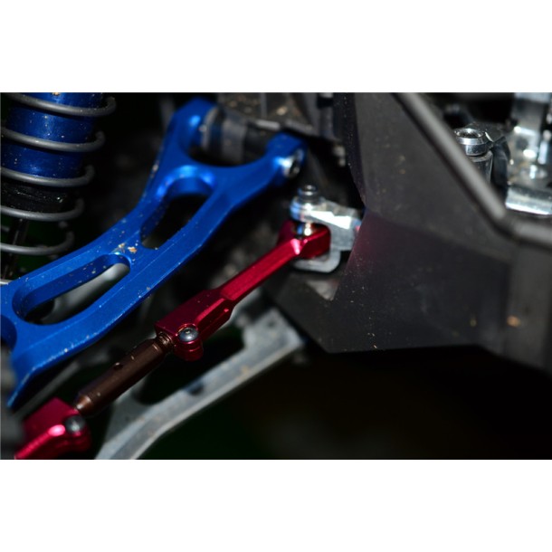4140 CARBON STEEL ADJUSTABLE FRONT STEERING ROD WITH 7075 ALLOY ENDS FOR TRAXXAS 1/5 X-MAXX 6S/8S / 1/6 PRO SCALE 2WD SAND CAR 8S