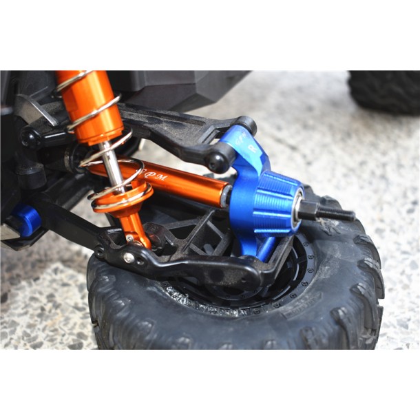 HARDEN STEEL+ALUMINUM FRONT & REAR ADJUSTABLE CVD DRIVE SHAFT+HEX ADAPTER (+2MM) FOR TRAXXAS 1/10 MAXX 1.0