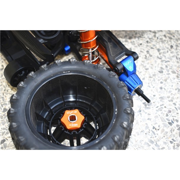 HARDEN STEEL+ALUMINUM FRONT & REAR ADJUSTABLE CVD DRIVE SHAFT+HEX ADAPTER (+2MM) FOR TRAXXAS 1/10 MAXX 1.0