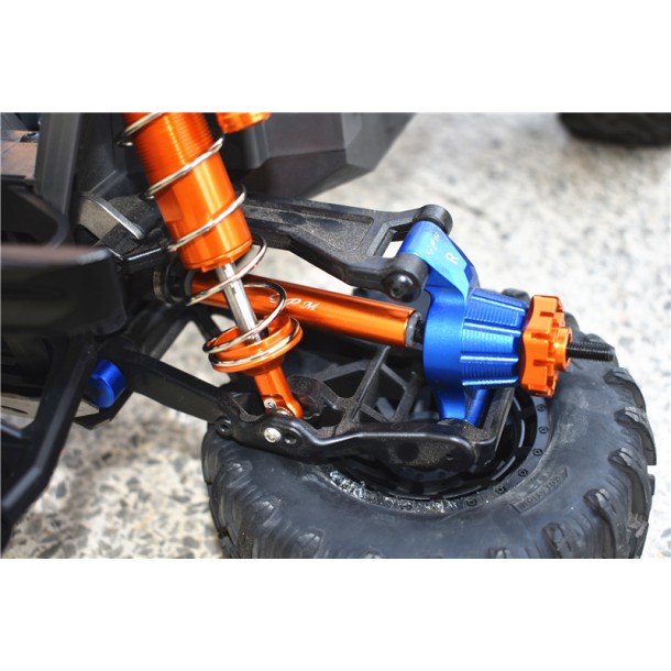 HARDEN STEEL+ALUMINUM FRONT & REAR ADJUSTABLE CVD DRIVE SHAFT+HEX ADAPTER (+2MM) FOR TRAXXAS 1/10 MAXX 1.0