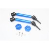 HARDEN STEEL+ALUMINUM FRONT/REAR ADJUSTABLE CVD DRIVE SHAFT+HEX ADAPTER FOR TRAXXAS 1/10 MAXX 1.0
