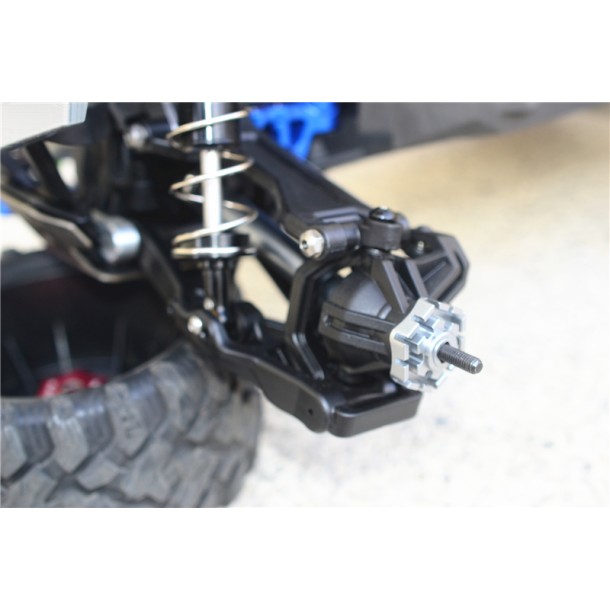 HARDEN STEEL+ALUMINUM FRONT/REAR ADJUSTABLE CVD DRIVE SHAFT+HEX ADAPTER FOR TRAXXAS 1/10 MAXX 1.0