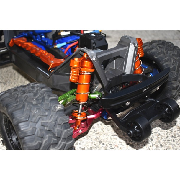 ALUMINUM FRONT/REAR L-SHAPE PIGGY BACK SPRING DAMPERS 125MM FOR TRAXXAS 1/10 MAXX 1.0/2.0