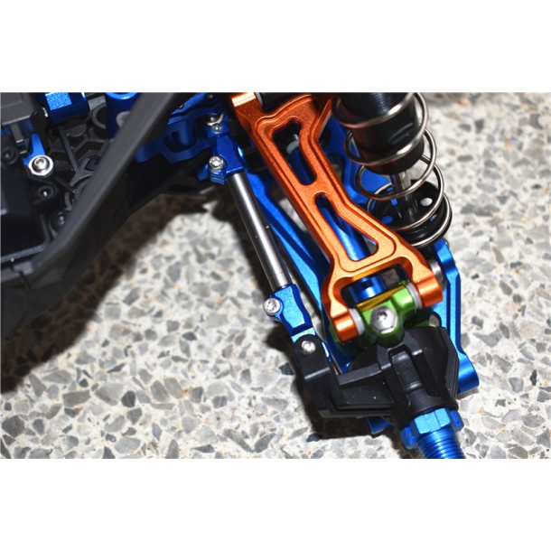 ALUMINUM+STAINLESS STEEL ADJUSTABLE FRONT STEERING TIE ROD FOR TRAXXAS 1/10 MAXX 1.0 / 1/8 6S MAXX SLASH