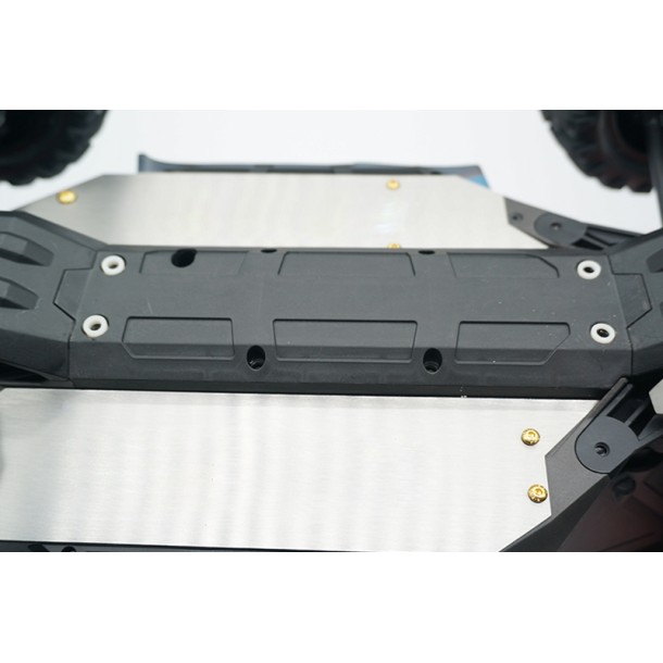 STAINLESS STEEL CHASSIS PROTECTION PLATE（FUll SET OF CUTTING + LASER ENGRAVING) FOR TRAXXAS 1/10 MAXX 2.0 W/WIDEMAXX