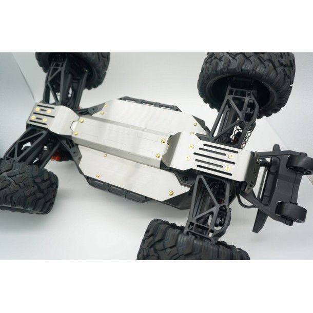 STAINLESS STEEL CHASSIS PROTECTION PLATE（FUll SET OF CUTTING + HOLLOW VERSION) FOR TRAXXAS 1/10 MAXX 2.0 W/WIDEMAXX