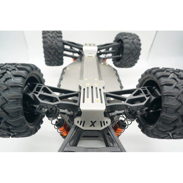 STAINLESS STEEL CHASSIS PROTECTION PLATE（FUll SET OF CUTTING + HOLLOW VERSION) FOR TRAXXAS 1/10 MAXX 2.0 W/WIDEMAXX