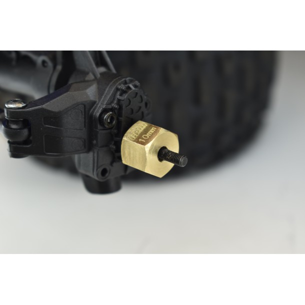 BRASS HEX ADAPTERS (12X10MM) FOR AXIAL 1/18 UTB18 CAPRA