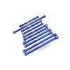 ALUMINUM 7075-T6 FRONT & REAR CHASSIS LINKS PARTS TREE + FRONT STEERING LINK ROD FOR AXIAL 1/18 UTB18 CAPRA